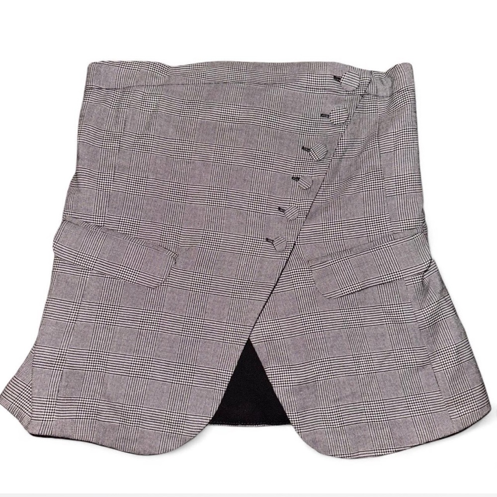 Zara Plaid Strapless Top - Picture 6 of 8